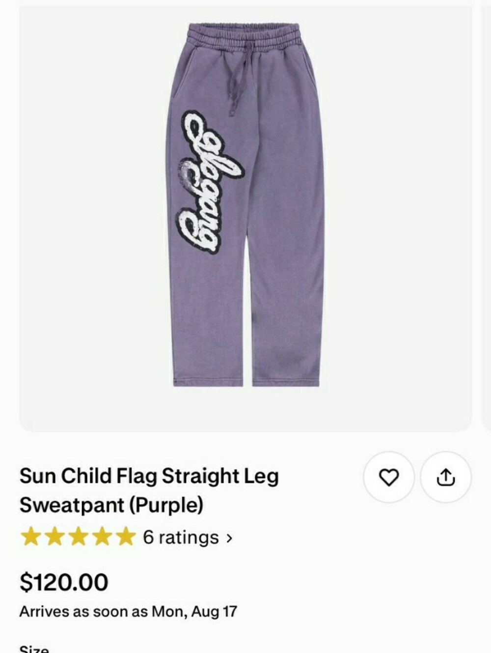 Men's Purple  Drawstring Pants with Side Script - Picture 9 of 9